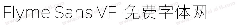 Flyme Sans VF字体转换